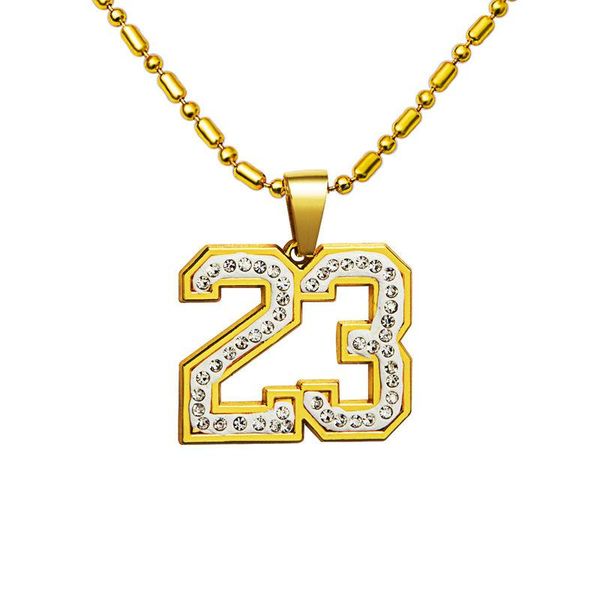 

2018 Long Chain Gold Jewelry Hip Hop Fashion Jewelry Новый номер дизайна 23 Привесное ожерелье для женщин