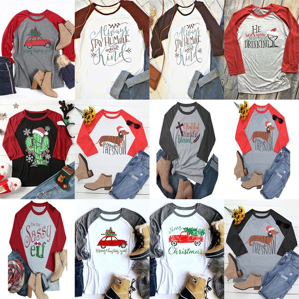 women christmas t shirt women casual letter printed long sleeve shirt 2018 autumn xmas tee maternity tops 12 styles dhl c4747 - Christmas Maternity Shirts women christmas t shirt women casual letter printed long sleeve shirt 2018 autumn xmas tee maternity tops 12 styles dhl c4747 - Christmas Maternity Shirts