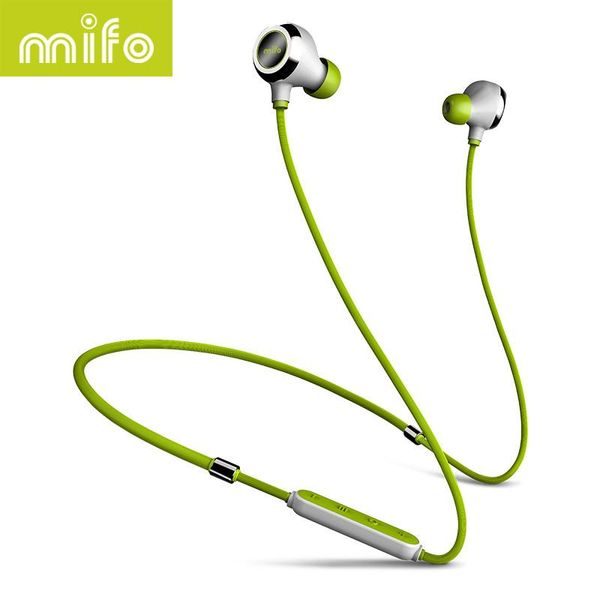 

new mifo i6 magnetic neckband wireless music headset bluetooth earphone with mic sport earbuds magnet attracs charging hifi earpiece