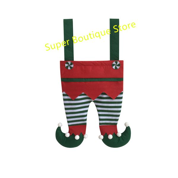 

2018 wholesale christmas elf santa pants gift bags for candy