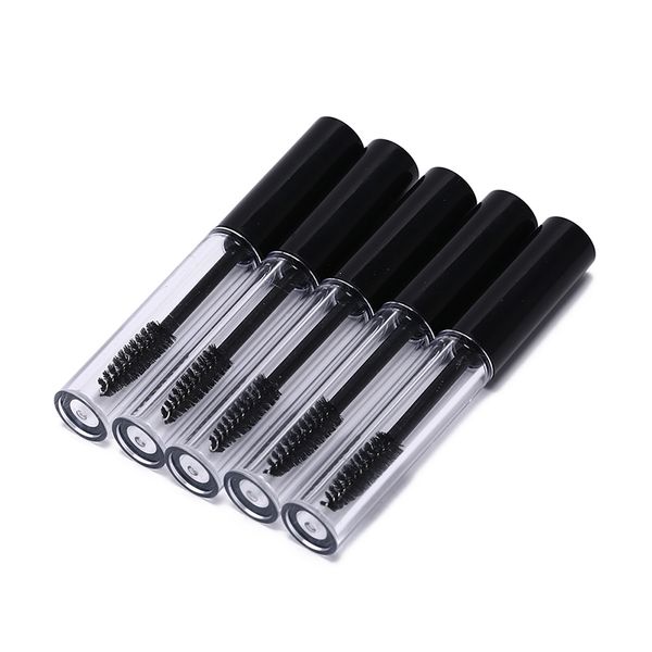 

2018 5pcs empty mascara bottle tube eyelash cream vial liquid container black cap bathroom storage travel tool fashion