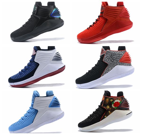 

32 Top Hight Cut 2018 mens Basketball Shoes New Black Gold Red Yellow Blue Grey Sport Best Runner Shoes Sports 32s Sneakers