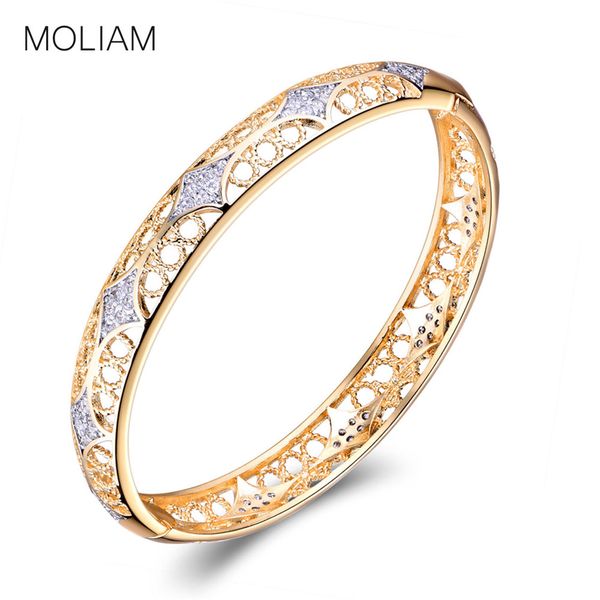 

moliam classic vintage bangles for women high quality cubic zirconia crystal fashion brand bracelet 2018 mlz036, Black