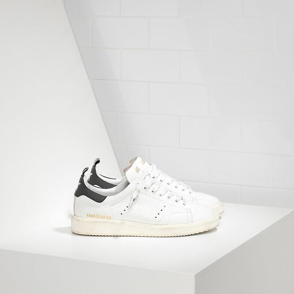 

Италия Бренд Обувь Подлинные Кроссовки Стартер В Пелле Ди Вителло Traforata Белое Пятно