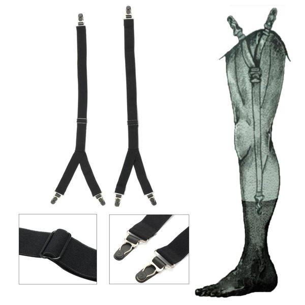 

1 Pair Suspenders Stays Holder Socks Shirt For Male, Y Shape Men's Business Shirt High Elastic Garters Men Harness Braces Strap
