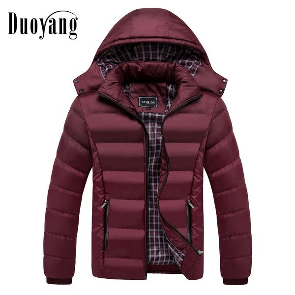 

winter coat men 2018 new fashion basic jackets mens coat warm windproof down jacket hooded casual clothing cotton winter jacket, Black