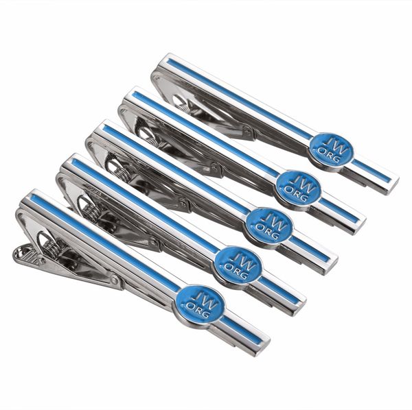 

jw.org necktie clips tie bar clips tie pins set for men pack of 5, Silver