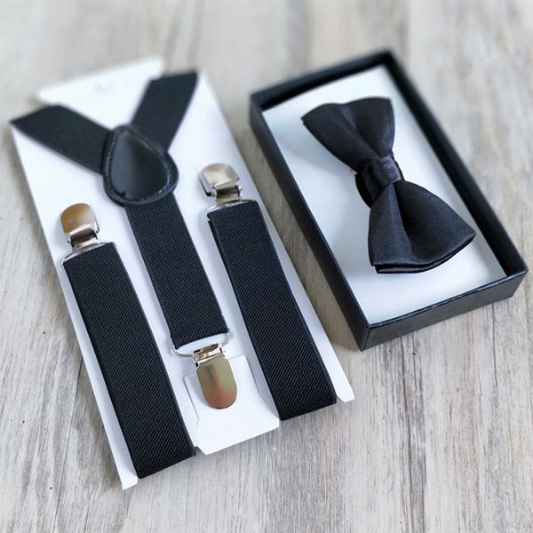 

onnpnnq fashion solid kids suspenders set adjust elastic y-back 3clips children braces personality pants suspenders for girl boy, Black;white