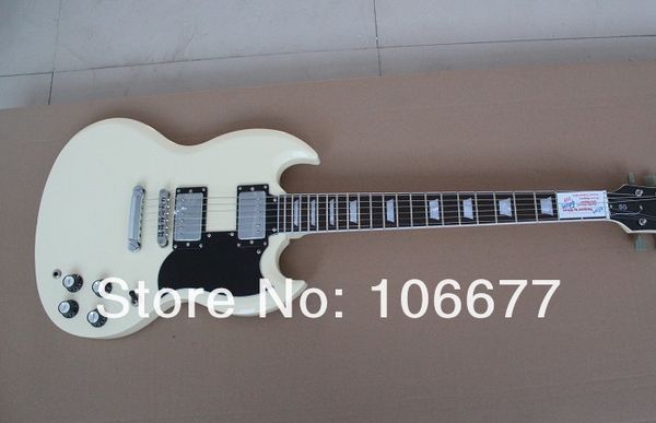 Chitarra di fabbrica di alta qualità Double Cutaway, SG Standard in pickup per chitarra elettrica bianco crema 2 Spedizione gratuita