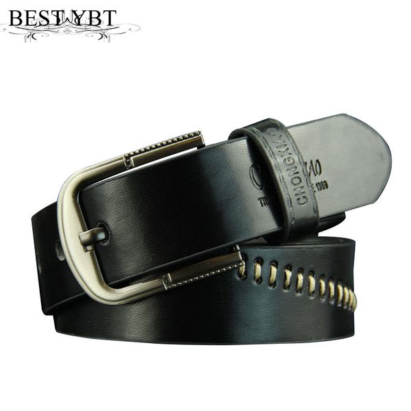 

ybt men leather belt alloy pin buckle retro casual belt fashion selling business casual cowboy imitation leather men, Black;brown