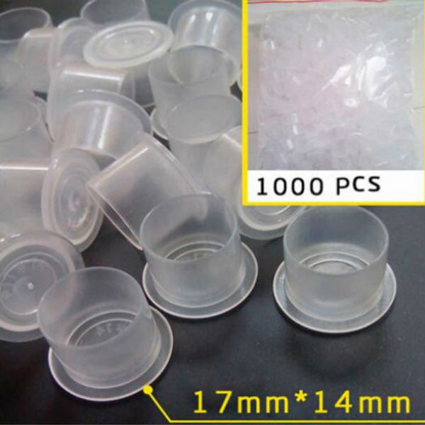 

17x14mm Disposable Tattoo Ink Cup With Stand Base Attached Transparent Ink Cap For All Professional Artist and Tattoo Lovers