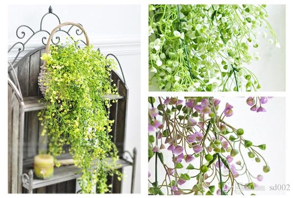 

artificial ivy leaf delicate garland plants flower vine fake silk hanging for wedding party air conditioner pipe decorations supplies 5gd zz