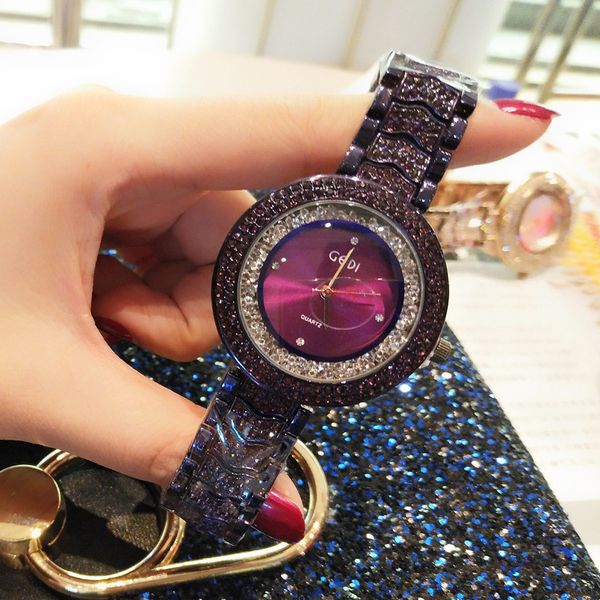 

women bracelet watches fashion rose gold quartz lovers wrist watch clock for women girls, Slivery;brown
