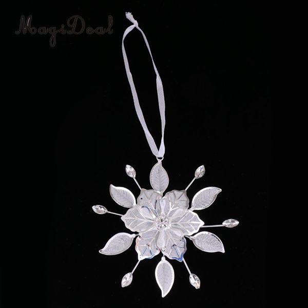 

crystal silver alloy hanging snowflake christmas tree pendant ornaments