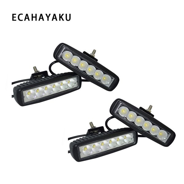 Grosshandel Ecahayaku 6 Zoll 18w Led Light Bar 12v 80v Motorrad Offroad 4x4 Atv Scheinwerfer Lkw Traktor Arbeiten Arbeit Warnung Nebellicht Ip67 Von