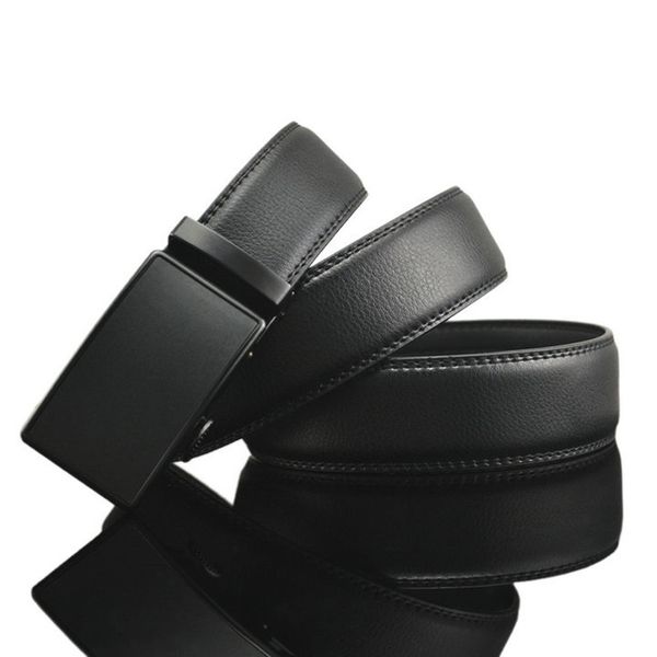 

i] brand men belts genuine leather strap male belt for man alloy automatic buckle vintage jeans cintos masculinos, Black;brown