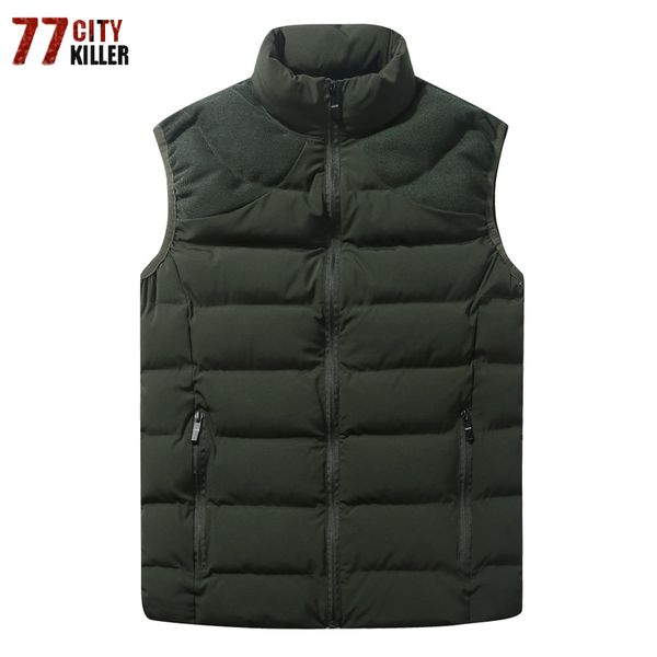 

2018 warm vest men casual sleeveless jacket winter vest male slim mens corduroy patchwork windproof warm waistcoat m-4xl, Black;white