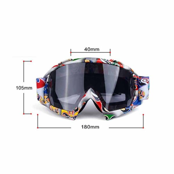 

new outdoor skiing eyewear uv protection tpu pc glasses printed wide frame cycling motor goggles lightweight windproof