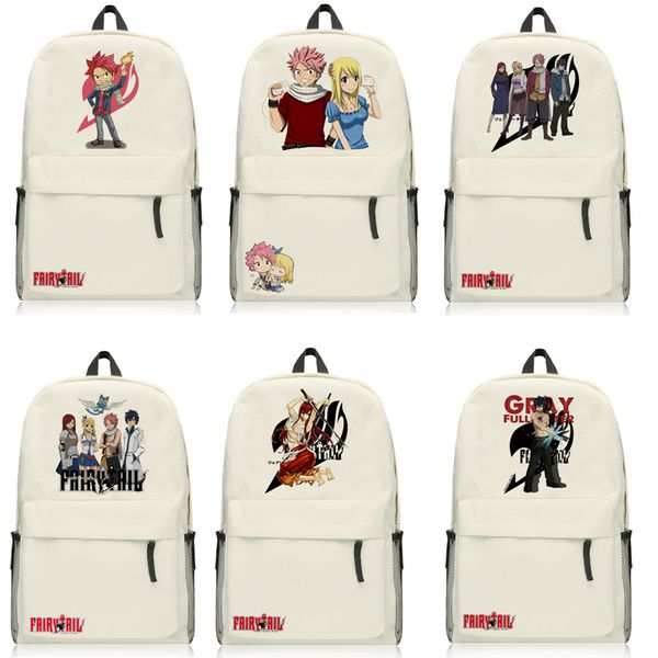 

anime fairy tail natsu backpack cartoon bags oxford student school bag unisex