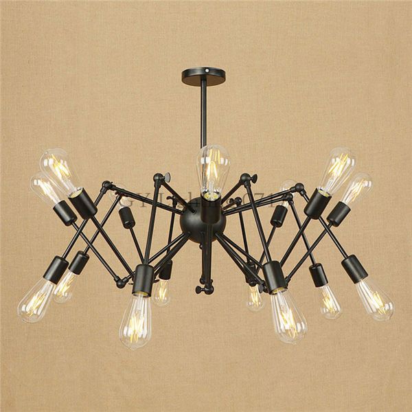 Retro Loft Black Lustres Pendant Lights Adjustable Vintage Pendant