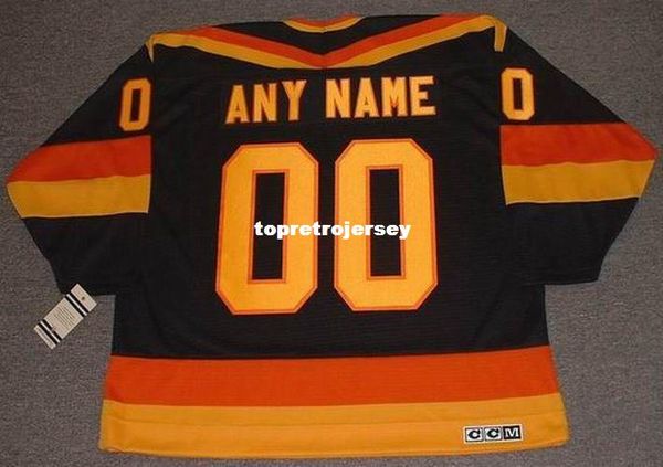 

wholesale mens vancouver canucks 1980's ccm vintage away "wholesaleized" retro hockey jersey, Black;red