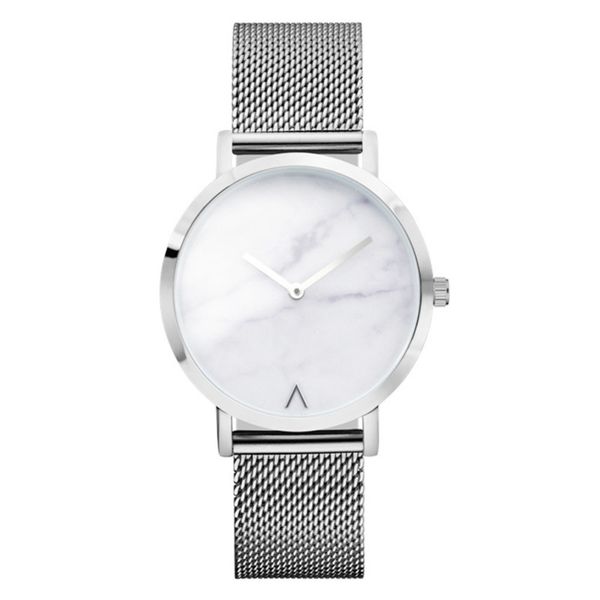 

bajeeta new steel mesh women watch fashion marble style quartz ladies wristwatch elegant casual dress boutique watches dropship, Slivery;brown