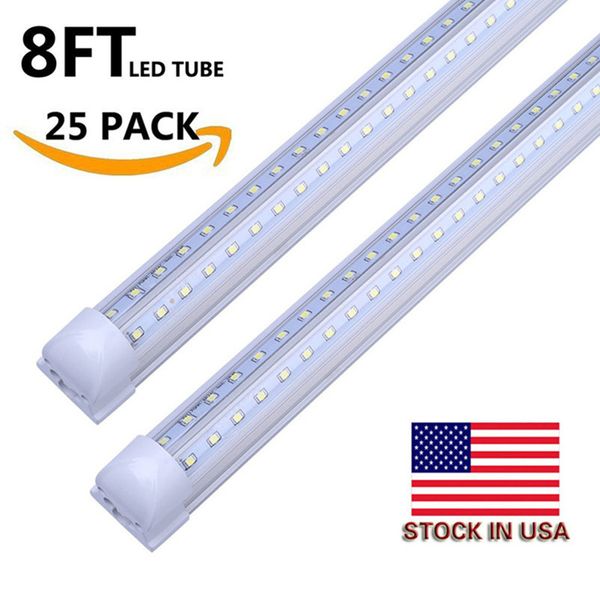 

jesled t8 8ft 72 watt integrated tube light v shape led tubes 8foot cooler door er led shop lights integrat