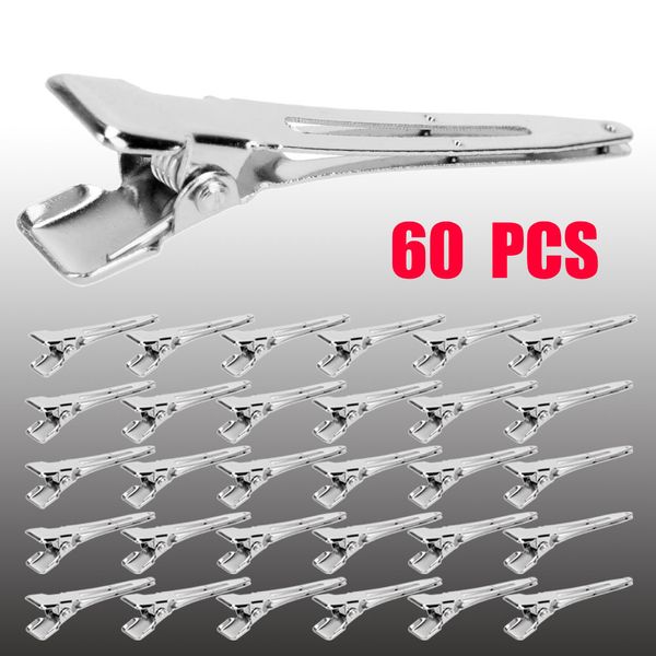 

new 60pcs pro salon metal hairdressing tools duck mouth hairdresser hair clip clips for hair styling