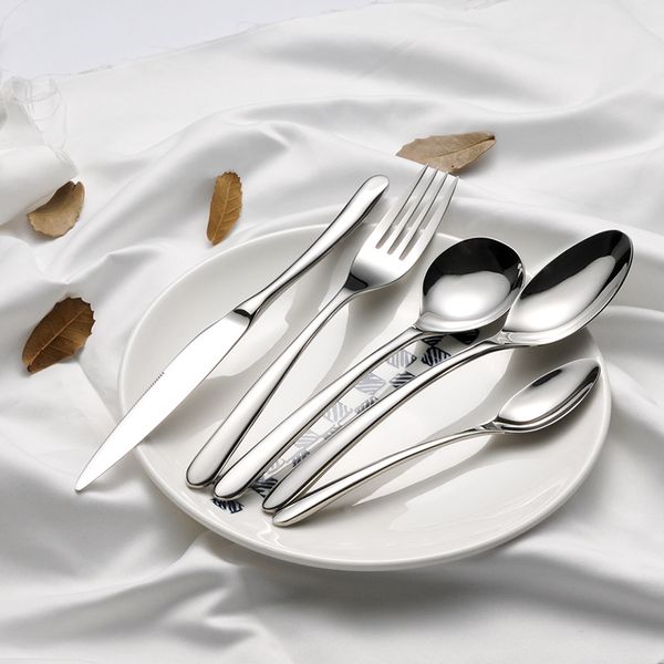 

choice heavy duty stainless steel 304 flatware l, new design glossy silver stainless steel 18/10 tableware