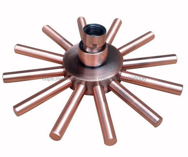 

antique red copper waterfall shower heads star style rainfall shower head rain head bsh031