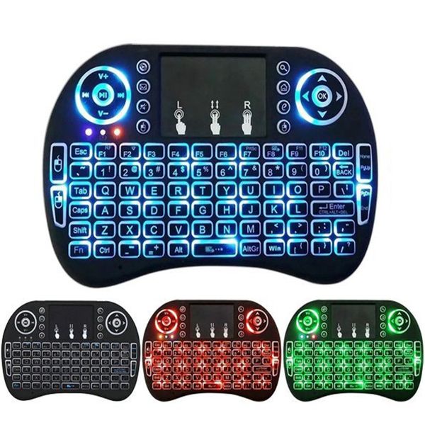 

Rii i8 fly air mou e mini wirele handheld keyboard backlight 2 4ghz touchpad remote control for x96 905x 912 tv box mini pc