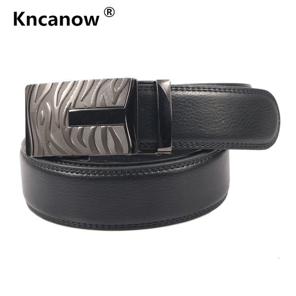 

kncanow formal men's waistband buckle belt leather new waist casual genuine leather all match fashion belt straps super quality, Black;brown