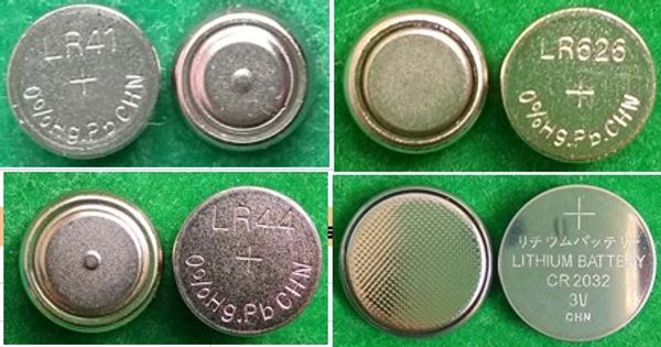 

Mercury 0 hg pb ag13 lr44 ag3 lr41 ag4 lr626 alkaline button cell battery and cr2032 battery