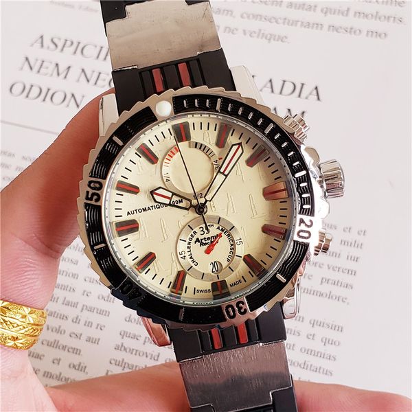 

Top brand ulysse watches Stainless steel quartz movement wristwatch Famous brand men watches Athens Relogio clock Masculino UN watches