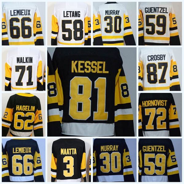 

2018 Season Sidney Crosby Evgeni Malkin Phil Kessel Mario Lemieux Matt Murray Jake Guentzel Olli Maatta Carl Hagelin Hockey Jerseys