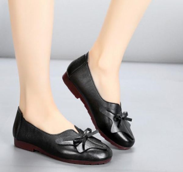 

send 2018 spring new style fashion flat bottom mom shoes, Black