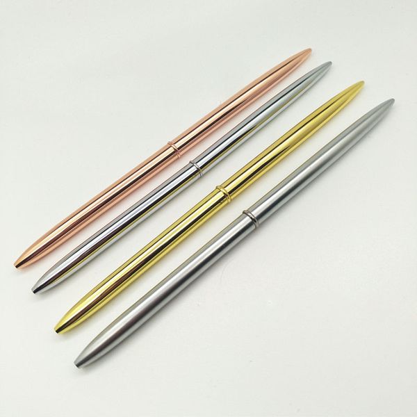 

cute kawaii metal ballpoint pen lovely slim ball pens for business writing gift office supplies student, Blue;orange
