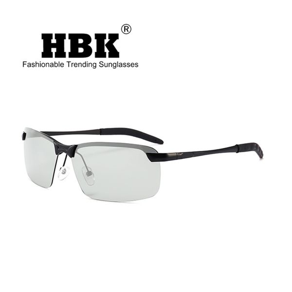 

hbk men rimless polarized sunglasses 2018 new fashion black sun glasses eyewear male polaroid shades oculos for driving uv400, White;black