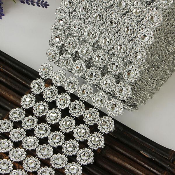 Mesh Trim Bling Diamond Wrap 24 Rows Crystal Drill 10 Yard Crystal