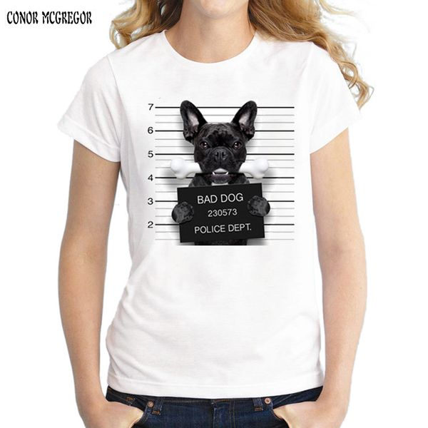 

2018 novelty printed funny dog dept design t shirt new women fashion summer white t-shirt cute tees