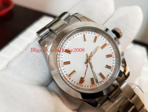 

luxury watch lightning needle 116400 40mm white dial stainless steel asia 2813 movement automatic mens watch watches, Slivery;brown