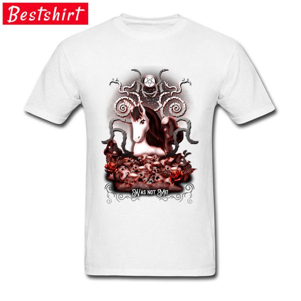 

latest white t shirt satan bad unicorn image casual o-neck tshirt custom shirt funny t shirts cotton tees, White;black