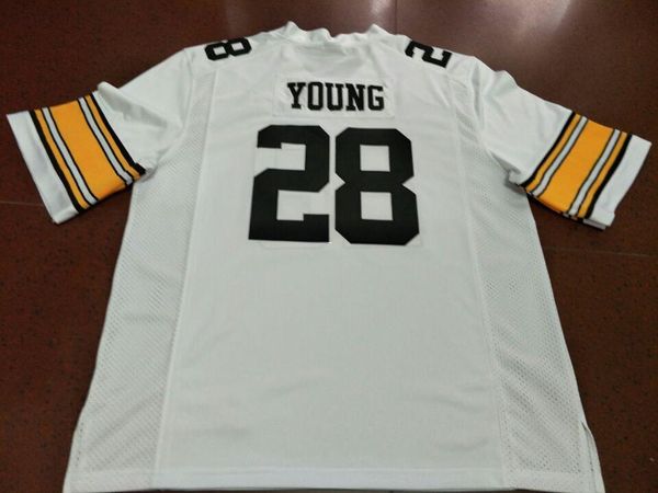 

men iowa hawkeyes toren young #28 real full embroidery college jersey size s-4xl or custom any name or number jersey, Black;red