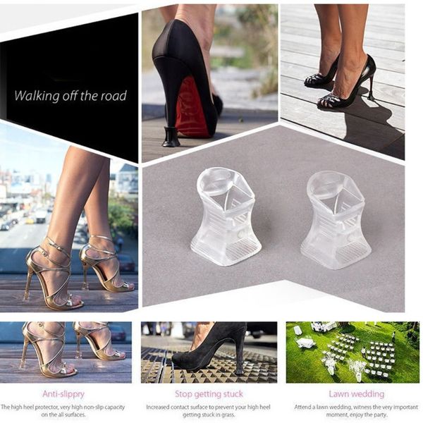 

High heel topper black and tran parent hoe heel protector cover m l heel heel anti lip pvc topper aver for gra for any