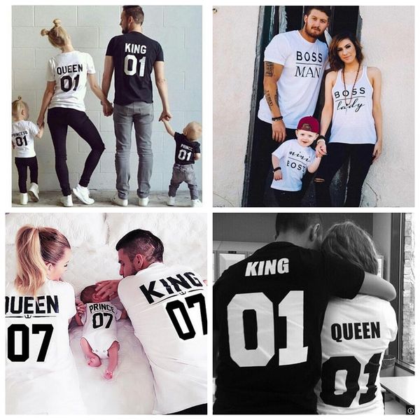 New Fashion Family Kids Daughter Son Mom Daddy Clothes Matching