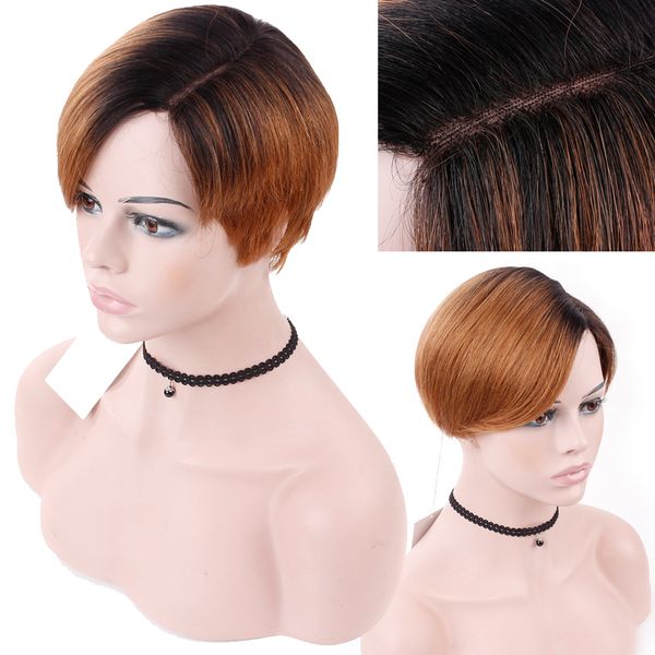 Raw Indian Straight Hair Short Bob Wigs For Black Women No Lace