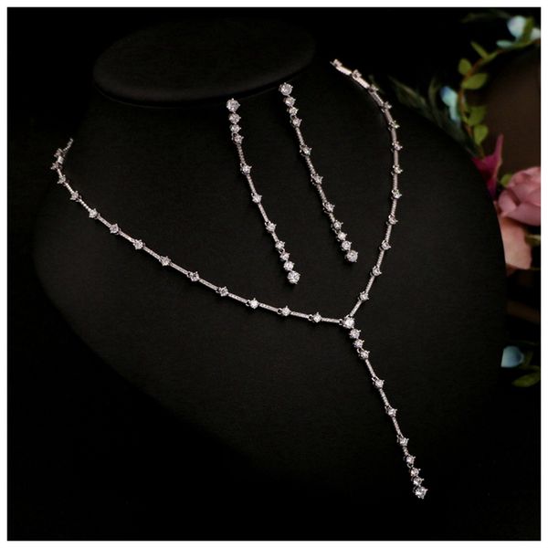 

women wedding ornament pendant wedding bridal zircon jewelry necklaces collier choker necklace gifts for valentine's day, White