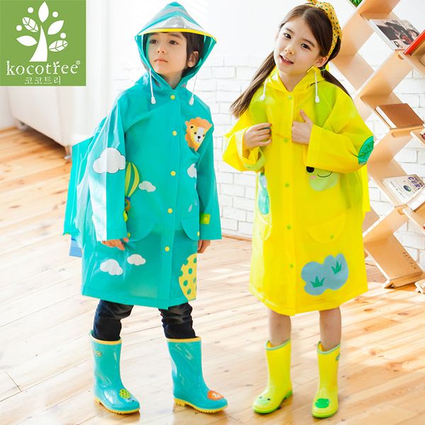 

students raincoat with school bags cool children raincoat kids rain pocket jacket waterproof rain coat suit children