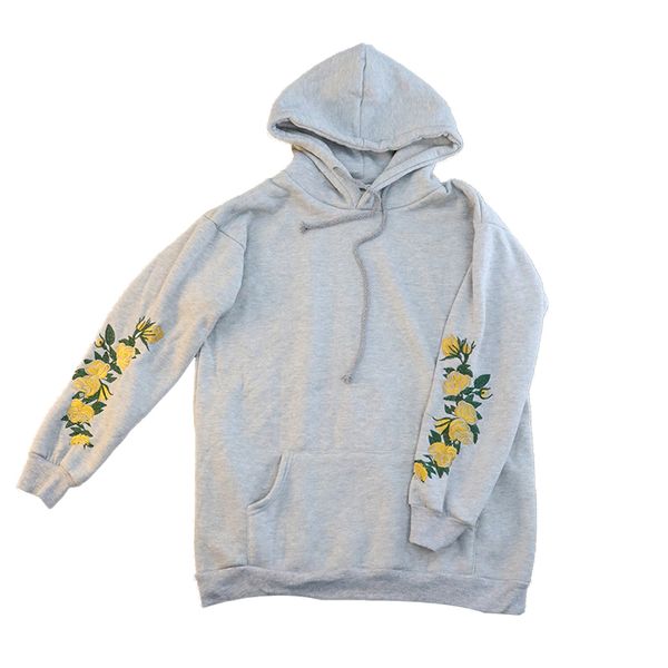 

new arrival hooeded sweatshirt women elegant floral embroidery long sleeve pullover christmas hoodies sale, Black