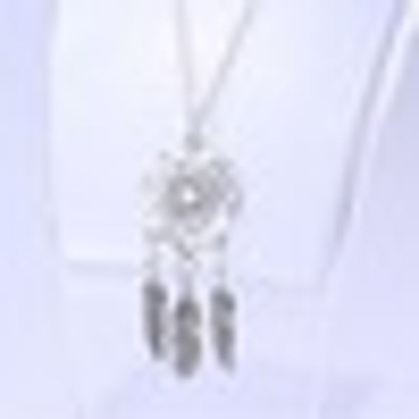

vintage sweater necklace silver chain feather model wing shaped pendant necklace for women bohemia jewelry gifts